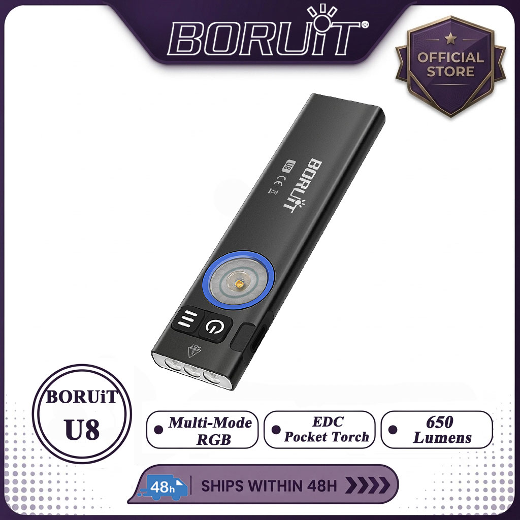 Fishing Kit Compact - BORUiT U8 650LM EDC LED-zaklamp Type-C